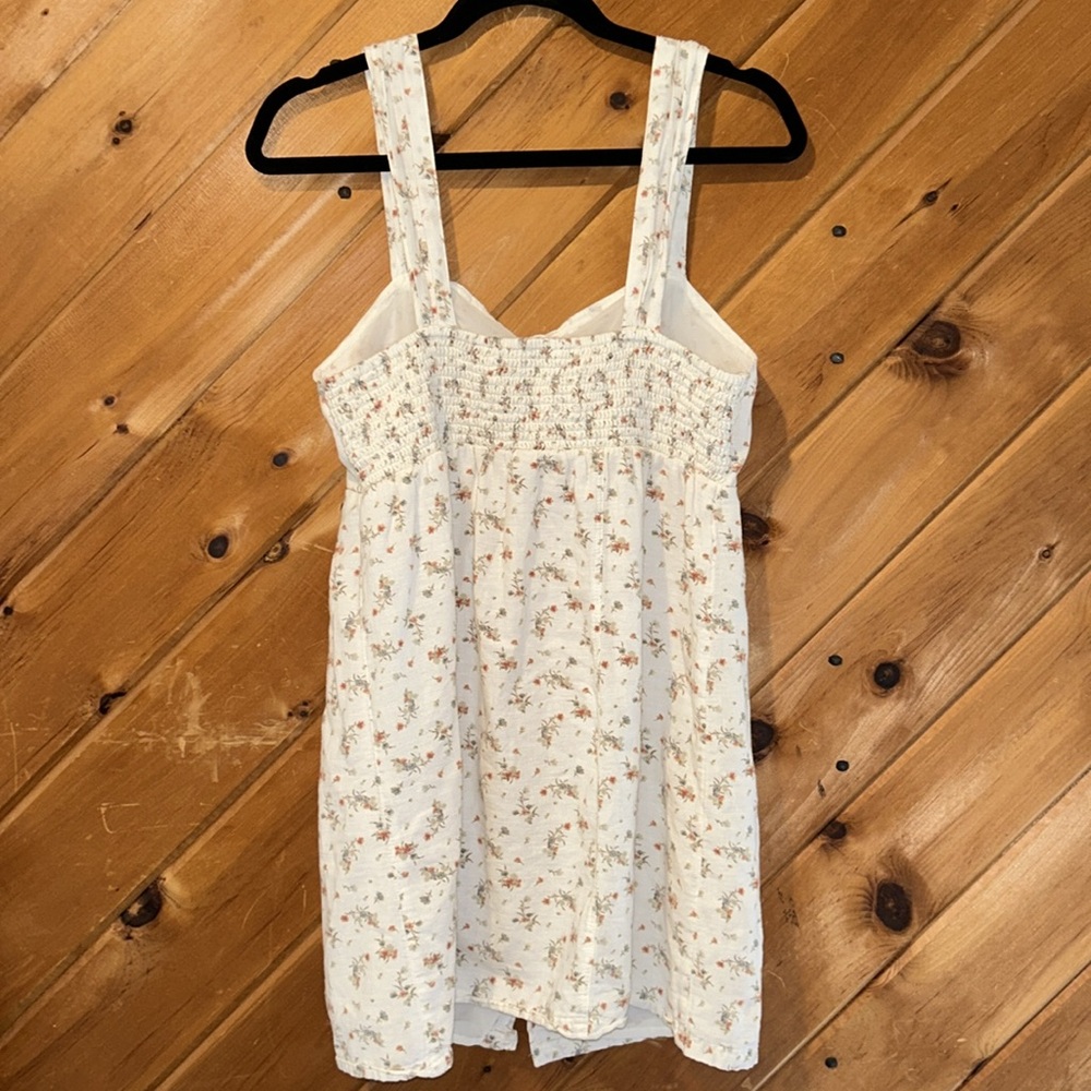 American Eagle floral button up linen blend dress - Picture 6 of 7